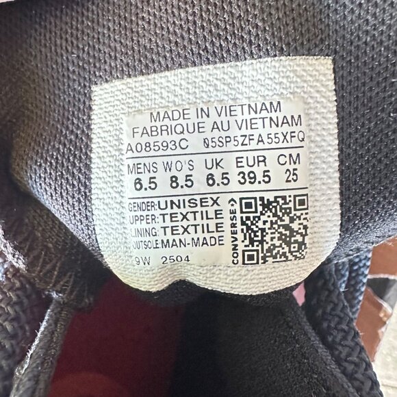 ⭐Converse Chuck Taylor All Star CX EXP2 Hi Women Shoes 8.5 Black Sneaker A08593C - Picture 12 of 12